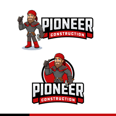 Pioneer Mascot cartoon design illustration mascot vector