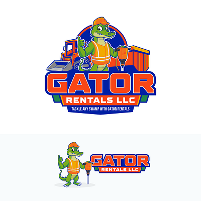 Gator Mascot logo alligator cartoon design gator illustration mascot vector