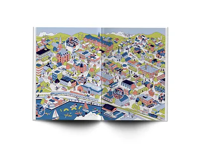 Hello Burlington Guide graphic design illustration layout design lettering typography vector