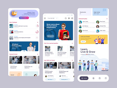 Medico, Learning App. android app design e learning e learning app edu app education ios learn learning learning platform medical mobile app mobile design mobile ui online course online education online learning study ui design ui ux