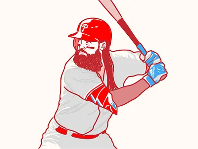 Baseball Dudes – Brandon Marsh WIP baseball baseball dudes brandon marsh design digital illustration illustration philadelphia phillies risograph wacom wacom tablet wip work in progress