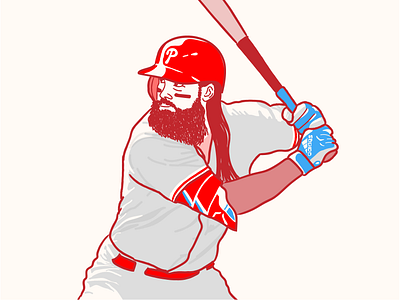 Baseball Dudes – Brandon Marsh WIP baseball baseball dudes brandon marsh design digital illustration illustration philadelphia phillies risograph wacom wacom tablet wip work in progress