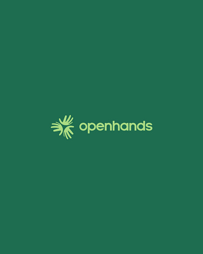 Openhands branding clean design flat font graphic design icon illustration logo minimal vector