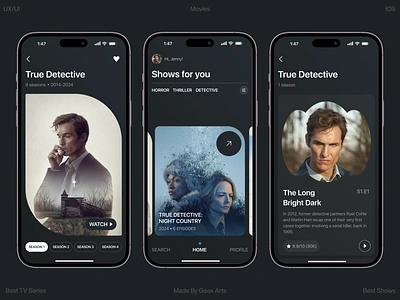 TV Shows android app clean design concept ios material series shows tv ui uiux