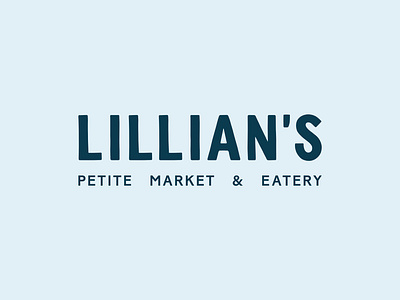 Lillian's Petite Market & Eatery Logos brand identity branding hand drawn logo design typography visual identity