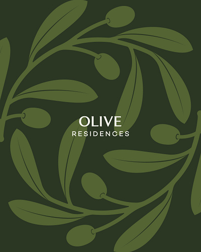 Olive Residences branding clean design flat graphic design icon illustration logo minimal