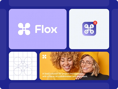 Flox – Collaborative SaaS for Teams brand brand identity brand visual branding graphic design logo logotype project management saas typography