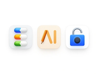 3 Icons ai notes icon bigsur icon big sur icon capsules icon capsule icon chatgpt open ai combination lock icon copilot claude gemini perplexity dictionary notebook ios icon iphone icon letter paper note pen pencil mac icon macos icon osx icon notion notes tasks operating system icon os icon password security assistant pill icon pills icon realistic icon app icon safe deposit box sandor skeu icon skeuomorph icon skeuomorphism icon user interface icon ui icon gui