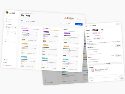 Task Management Dashboard Design taskdashboarduidesign taskmanagementuidesign taskmanagementwebsiteuidesign