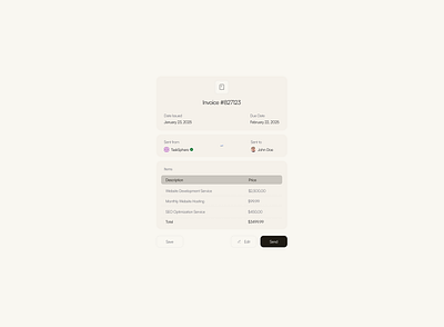 Invoice app daily ui design landing page ui