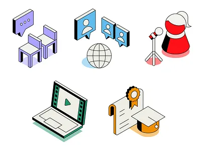 Icon Collection branding character color design graphic design illustration logo ui ux vector