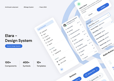 Elara - Design System android application atomic design atomicdesign branding design design system designsystem figma graphic design illustration ios logo ui uiux ux web