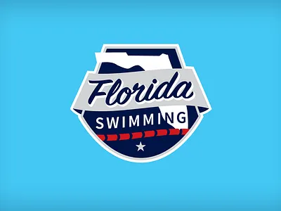 Florida Swimming Primary branding design identity illustration logo olympics sports swimming water