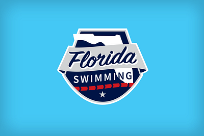 Florida Swimming Primary branding design identity illustration logo olympics sports swimming water