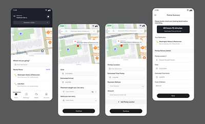 Employee PickUp and DeliveryApp deliveryappdesign pickupappdesign