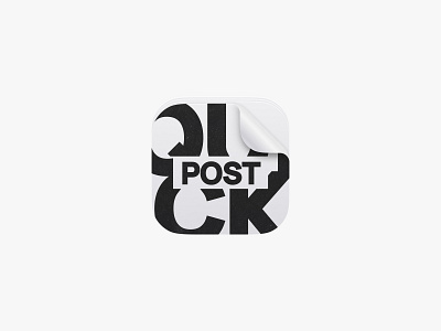 QuickPost News App Icon for iOS app icon branding design flat graphic design icon icons ios logo mobile vector