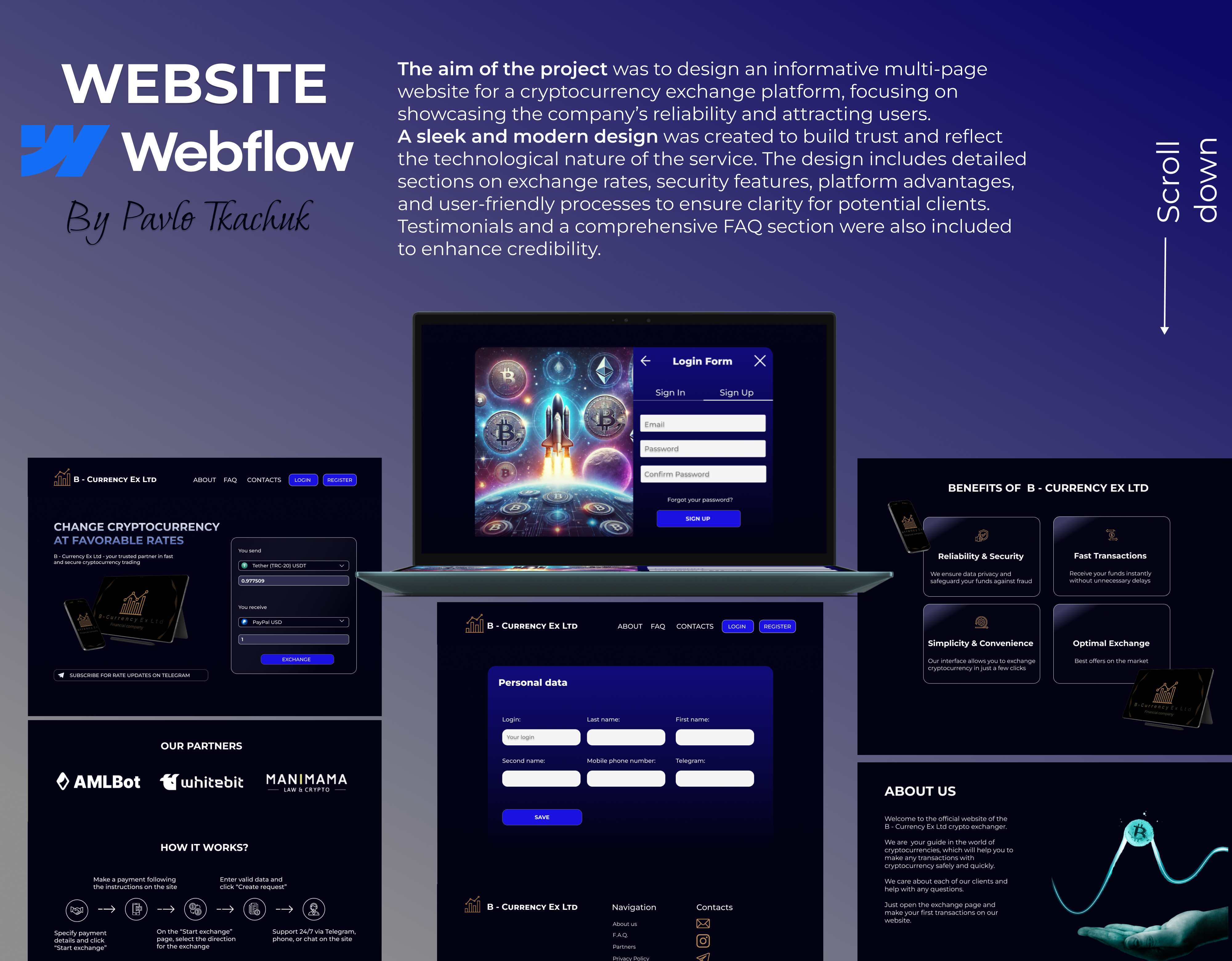 А cryptocurrency exchange website business design figma graphic design landing page logo tilda ui web development webflow