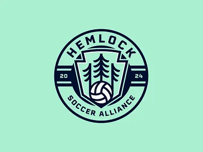 Hemlock Soccer Logo Design badge badgedesign branding design graphic design logo logodesign visualidentity