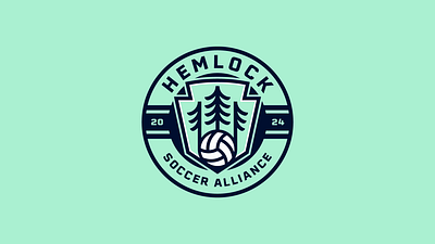 Hemlock Soccer Logo Design badge badgedesign branding design graphic design logo logodesign visualidentity