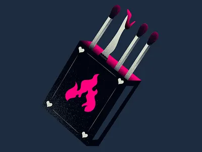Light my fire conceptual design heart illustration illustrator love minimalist photoshop pink silhouette valentine vector women