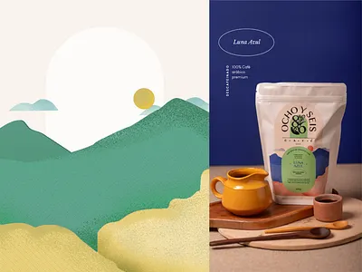 Ocho&seis Mexican Coffee branding coffee graphic design illustration landing logo mexican mexico mountain packaging