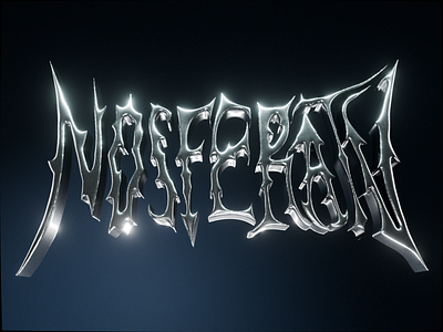 Typography Y2K Tribal - Nosferatu 3d graphic design illustration typography