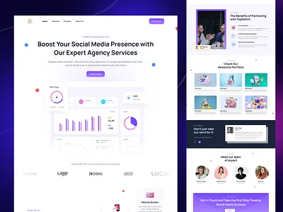 TopNotch Marketing Inc. – Digital Marketing Agency Landing Page agency website branding creative agency digital agency digital marketing digital marketing agency digital marketing website landing page marketing website minimalist website modern website ui ux web design website