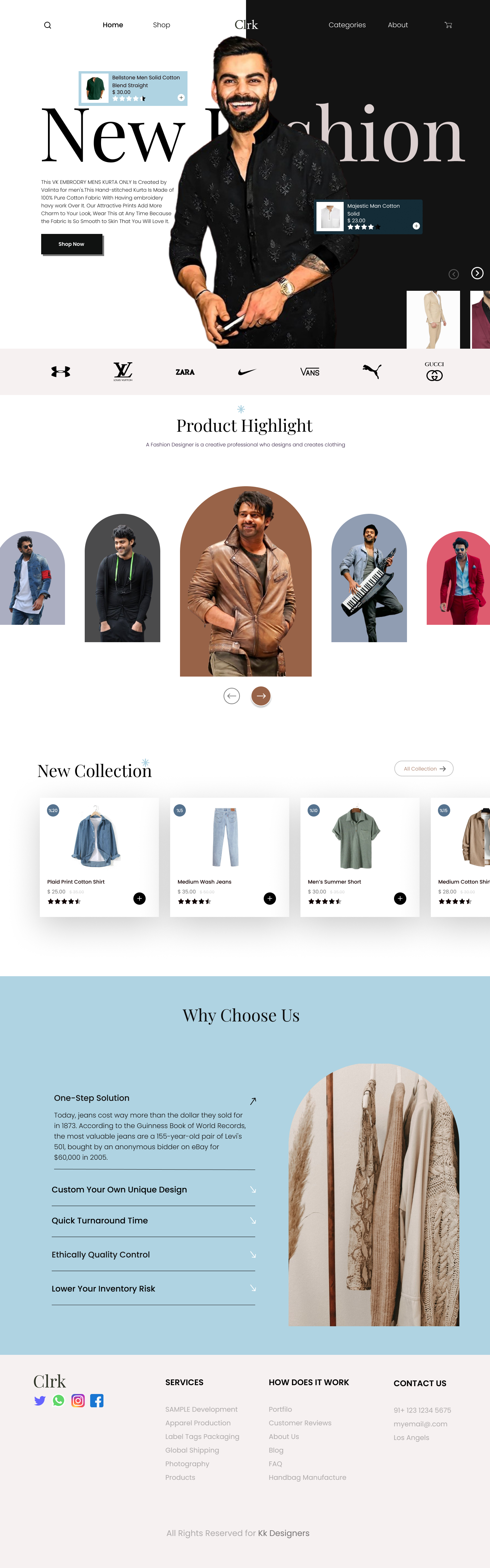 Fashion Web Clean Concept 3d animation branding design graphic design illustration logo motion graphics typography ui ux vector