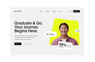 Growpist: Find Jobs after graduation almost immediately. ui