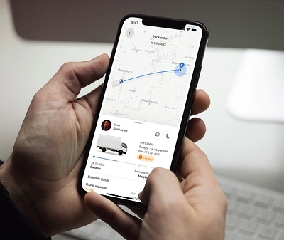 Logistics App - Track Order Screen cargo delivery app design interface logistics logistics app mobile app design mobile application mobileapp package product design track delivery track order ui ui design uiux ux ux design