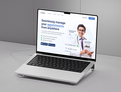 Healthcare - Doctor Landing Page Hero arnabdhar digital healthcare doctor app ui doctor dashboard doctorwebsiteui health tech ui healthcare design medical tech minimal ui responsive web design ui web app design