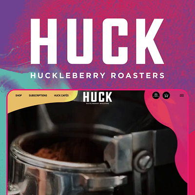 Huckleberry Roasters Site design development shopify uxui website