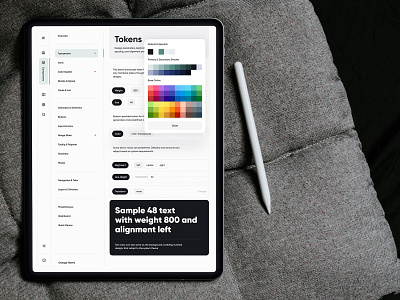 Design System: Tokens & Components color design interface meta minimal system tokens typeface ui ux
