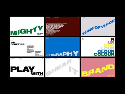 MIGHTY Brand Guidelines brand guide brand guidelines brand identity branding design graphic design typography