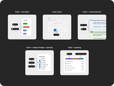 Accessibility: How to communicate with color accessibly a11y accessibility accessible color contrast design system design systems figma focus states