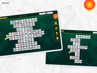 Mahjong Game UI Design app design chinese game design chinese game uiux game design mahjong design mahjong game design uiux design