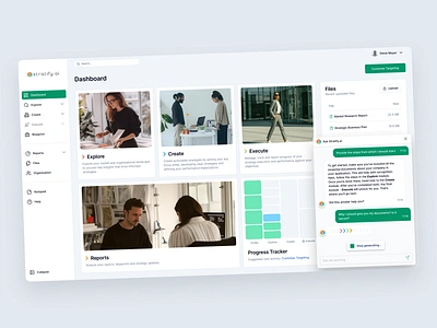 Stratify.ai - Dashboard activities ai artificial intelligence chat dashboard modern ui modules