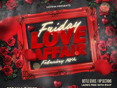 Valentines Day Flyer Template template