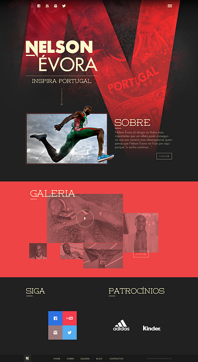 Nelson Évora interface . aug2015 art direction concept design graphic design logo ui ux