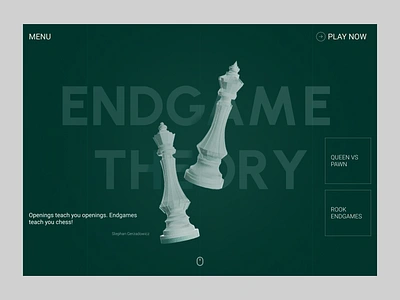 Chess learning and training platform animation chess color design graphic design green hero landing ui uiux ux webdesign