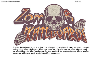 Eternal Ride - ZomB Skateboards apparel branding clothing graphic design logo skateboard