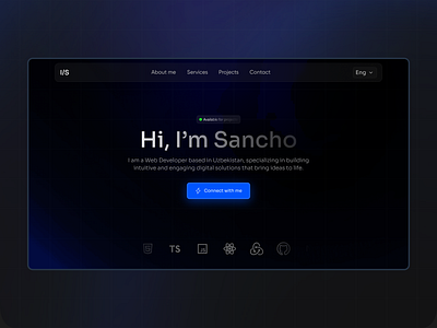 Portfolio web design clean dark mode interface modern portfolio u ui user experience