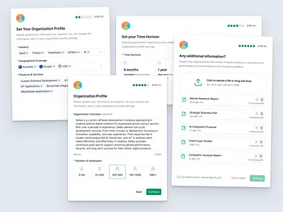 Stratify.ai - Modals configuration modals parameters profile send files time horizon