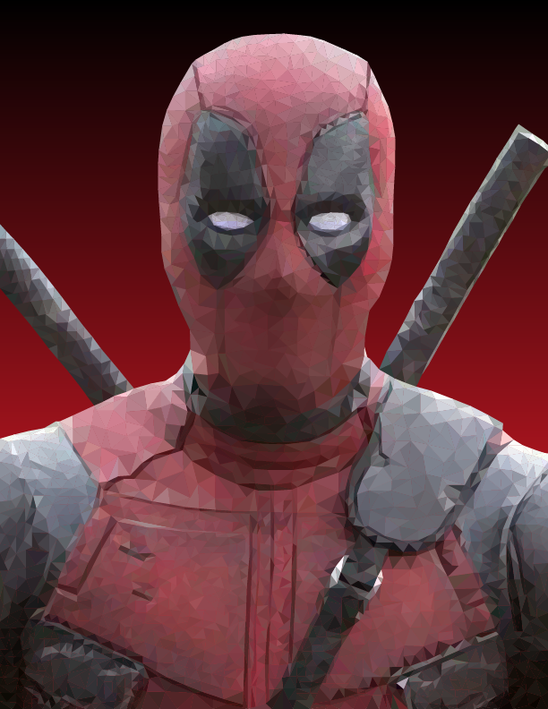 Deadpool Low Poly deadpool digital art illustrator low poly marvel