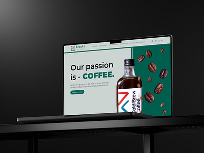 Krapka Roastery - coffee website redesign coffee design design pages design website landing page typography ui ux uxui design web design