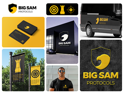 Big Sam Protocols: Security with Strength branding graphic design illustration logo protocols security starex creatives ushering