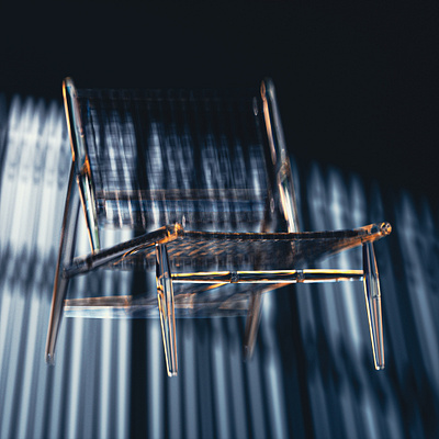 Aether Chair 3d 3d art animation c4d chair design glass jaykats model motion art octane plastic reflections render transparent