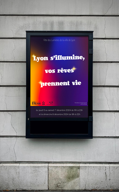 Promotion Fêtes des Lumières graphic design