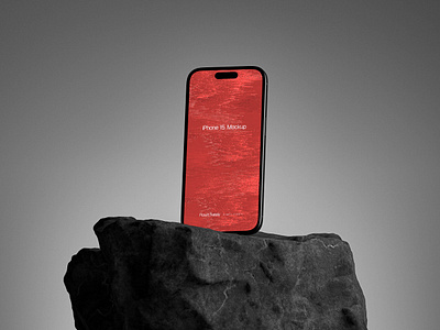 iPhone Mockup 3d blender editorial graphic design minimal mockup render ui webdesign