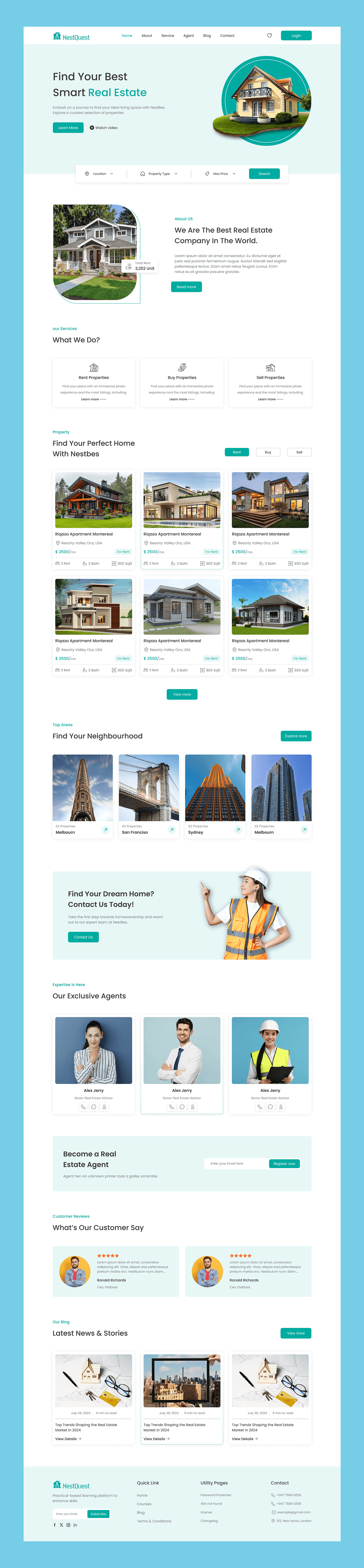 Nest Quest Website UI